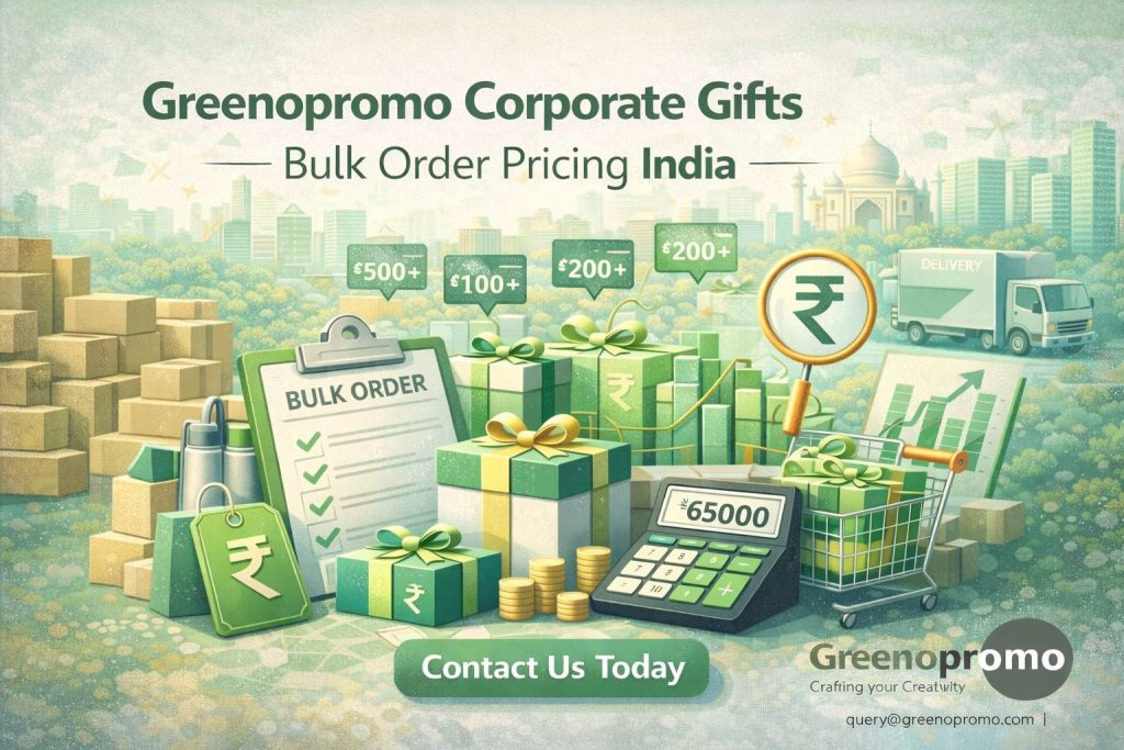 Corporate Gifts Price in India Greenopromo customized corporate gifts price in India is carefully evaluated by companies planning branded gifting campaigns for employees, clients, distributors,… Published on: December 30, 2025 Greenopromo Corporate Gifts Bulk Order Pricing India Greenopromo Corporate Gifts Bulk Order Pricing in India