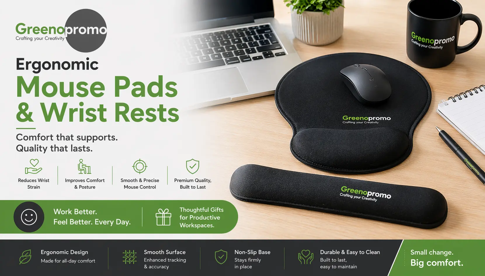 Ergonomic Mouse Pads and Wrist Rests